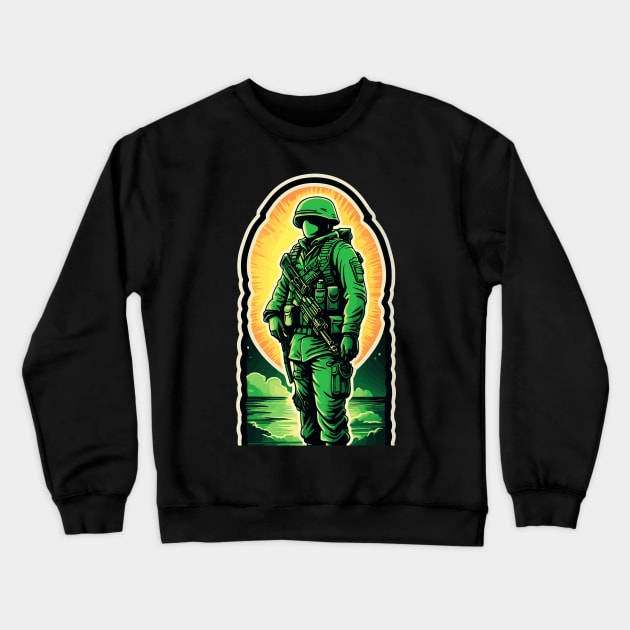 Soldiers Defending the Final Frontier Crewneck Sweatshirt by abdellahyousra